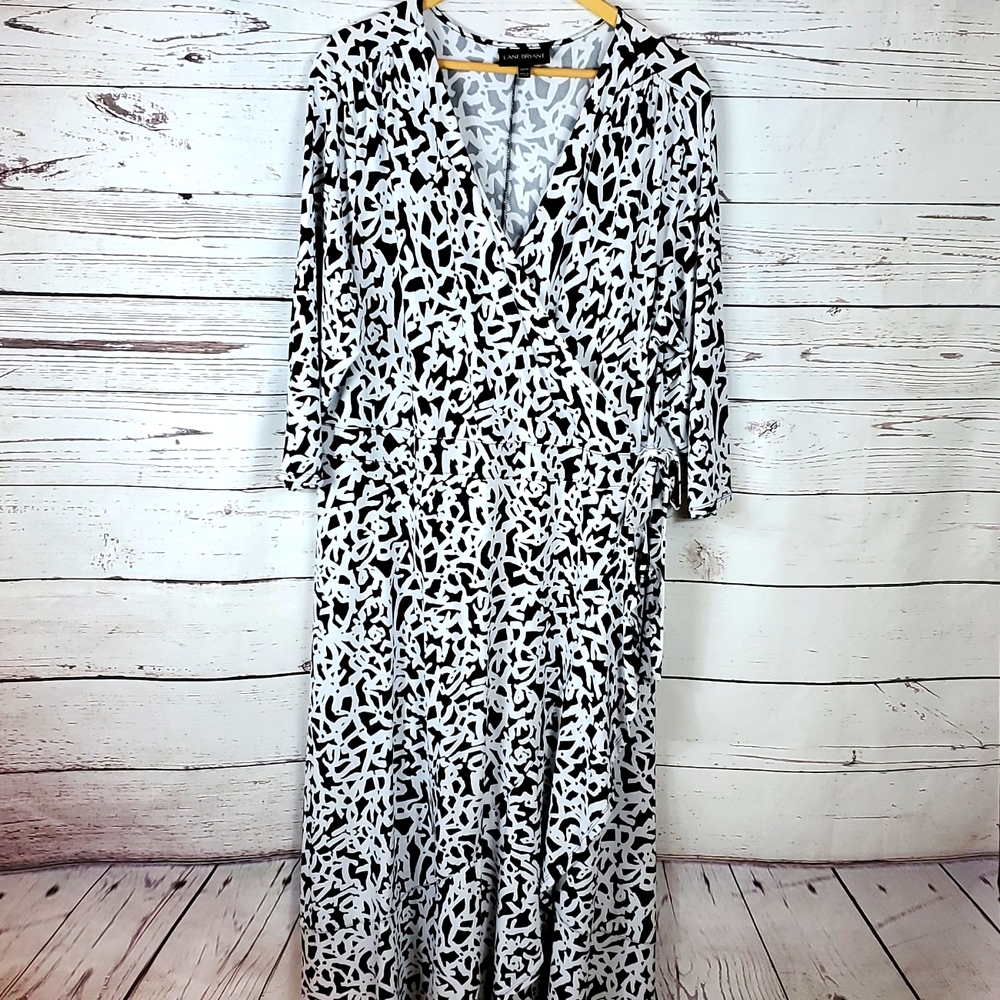Lane Bryant Faux Wrap Midi Dress  22/24